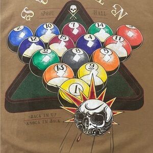 Brown Graphic Sullen Pool Hall Tee